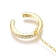 925 Sterling Silver Cuff Earrings EJEW-AA00271-29G-3