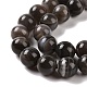 Naturelles perles de pierre de lune noir brins G-J157-12mm-05-6