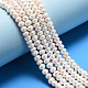 Fili di perle di perle d'acqua dolce coltivate naturali PEAR-Q007-18B-4