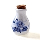 Botella de perfume vacía de aceite esencial de porcelana hecha a mano con patrón de peonía PW-WG78122-03-1