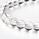 Natürlichen Kristall runden Perle Stretch-Armbänder BJEW-L594-B07-2