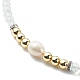 女性のための宝石とオパライトの天然真珠のビーズのネックレス  16.10インチ（40.9cm） NJEW-JN03976-5
