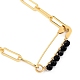 Natural Black Agate Pendant Necklaces NJEW-JN03013-01-1