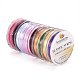 JEWELEADER 10 Rolls About 110 Yards Elastic Wire Stretch 0.8mm Polyester String Cord Crafting DIY Thread Mixed Color for Bracelets Gemstone Jewelry Making Beading Craft Sewing EW-PH0001-0.8mm-04-3