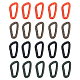 SUPERFINDINGS 20Pcs 4 Colors Plastic Carabiner Keychain TOOL-FH0001-20-1