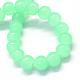 Backen gemalt Nachahmung Jade Glas runden Perle Stränge DGLA-Q021-10mm-22-2