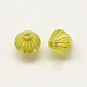 Placage perles toupies acryliques transparents X-PACR-Q100-05-2