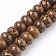 Natural Wood Lace Stone Bead Strands X-G-O162-15-8x12mm-1