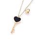 304 Stainless Steel Pendant Necklaces NJEW-P231-08G-1