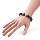 Natural Obsidian Beads Stretch Bracelets BJEW-JB03849-03-4