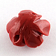 Perles de corail synthétiques de fleurs colorées X-CORA-R011-28D-2