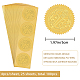 CRASPIRE 2 Inch Gold Embossed Envelope Seals Stickers Music Microphone 100pcs Adhesive Embossed Foil Seals Stickers Label for Wedding Invitations Gift Packaging DIY-WH0211-276-2