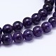 Natural Amethyst Round Bead Strands G-E403-77-1