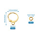 Латунные серьги-кольца Huggie и открытые прыгающие кольца KK-TA0007-83G-11