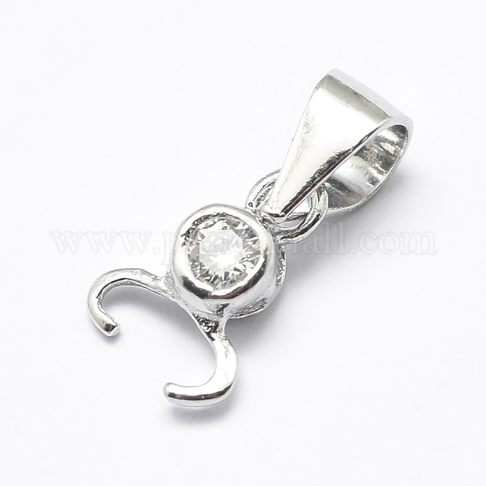 Collier en gros en acier inoxydable délicat, forme demi-lune et demi-cœur, avec pendentif micro-pavé en zircon cubique