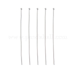 Brass Ball Head Pins, Silver Color Plated, Size: about 0.7mm thick(21 Gauge), 70mm long, about 130pcs/30g, Head: 1.8mm