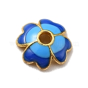 4-лепесток сплава эмали шарик шапки FIND-G029-06G-04