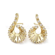 Серьги-гвоздики из латуни в форме каплевидной формы EJEW-M245-16G