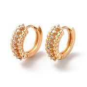 Серьги-кольца из латуни со стразами EJEW-K256-60KCG