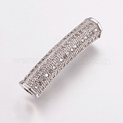 Латунные микро проложить кубических бусин циркония трубки ZIRC-E143-22P