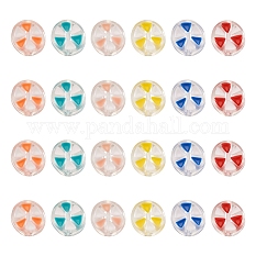 Craftdady 60Pcs 6 Colors Transparent Enamel Acrylic Beads TACR-CD0001-08