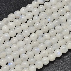 Grado rotondo un filo di perline di pietra di luna arcobaleno naturale, 5.5~6mm, Foro: 1 mm, circa 69~73pcs/filo, 15.5 pollice