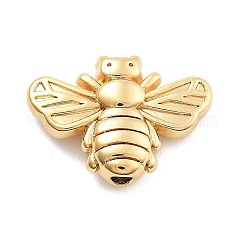 Perline in acciaio inossidabile 304, placcatura sotto vuoto pvd, api, vero placcato oro 18k, 11.5x16.5x6.5mm, Foro: 1.6 mm