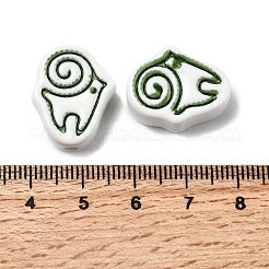 Perles en porcelaine manuelles&nbsp;PORC-Z004-01B