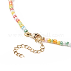 Natürliche Perlen- und Glasperlenkette für Frauen&nbsp;X-NJEW-JN04241