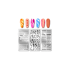 DIY-Nagelkunst-Vorlagen aus Edelstahl&nbsp;MRMJ-WH0092-028