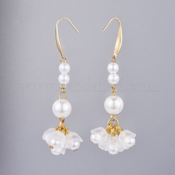 Pendientes de perlas de imitación acrílica cuelgan aretes&nbsp;EJEW-JE03369-01