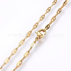 Collares de cadena de eslabones marineros de acero inoxidable 304&nbsp;NJEW-P226-03G-04