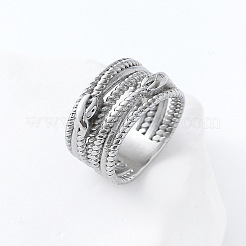 Fingerringe aus gedrehtem Drahtdesign aus Edelstahl 304&nbsp;LS-DM2174-2