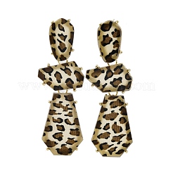 Boucles d'oreilles pendantes en alliage acrylique&nbsp;EJEW-M075-01G-04