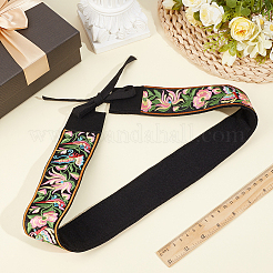 Taillengürtel aus Baumwolle mit ethnischer Blumenstickerei für Damen&nbsp;AJEW-WH20098-123