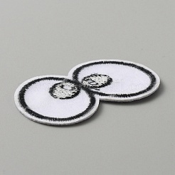 Parches de tela bordados de doble ojo de estilo de dibujos animados&nbsp;PATC-WH0001-116A