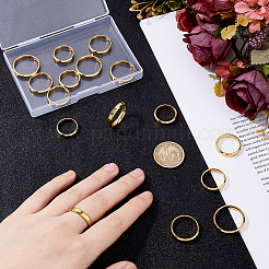 16 Stück 8 Stile Edelstahl schlichter Bandring für Unisex&nbsp;RJEW-DC0001-19G