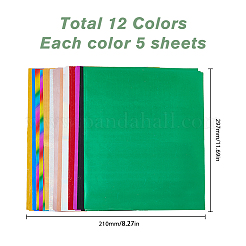 60 Blatt 12 Farben A4 Heißprägefolienpapier&nbsp;DIY-FH0005-43