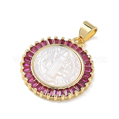 Ciondoli religione zirconi cubici in ottone micro pavè&nbsp;KK-L268-014G-B01