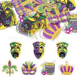 12 Stück 6 Stile Karneval Karneval doppelseitiger transparenter Acrylanhänger&nbsp;SACR-CJ0001-67