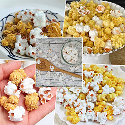 80 pz 8 stili di ornamenti in miniatura di popcorn di plastica&nbsp;RESI-SC0006-92