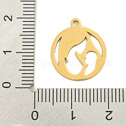 Pendentifs en acier inoxydable 201 pour la fête des mères&nbsp;STAS-M015-26G