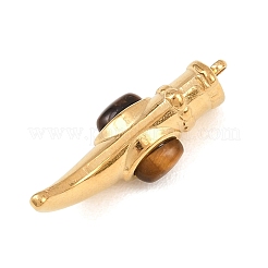 Pendentifs en œil de tigre naturel&nbsp;STAS-H249-12G