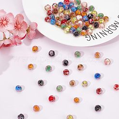 80 pz 8 colori fatti a mano in oro sabbia perline lampwork&nbsp;LAMP-OC0001-56