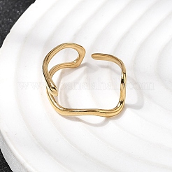 Offene Manschettenringe aus 304 Edelstahl für Damen&nbsp;RJEW-K313-13G