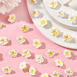 100pcs handgefertigte Fimo 3d Blume Plumeria Perlen&nbsp;CLAY-SC0002-48C