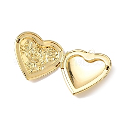 Valentinstag-Medaillon-Anhänger aus Messing&nbsp;KK-L268-022G-02