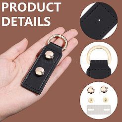 2 Beutel Rechteck Kunstleder Hängeverschlüsse DIY Kit&nbsp;DIY-CY0003-09A