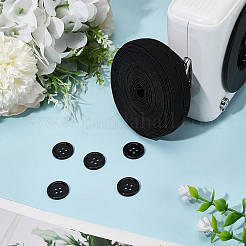 Cordon/bandes élastiques plats de 5 m avec boutonnière&nbsp;DIY-CY0002-13B