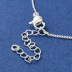 Collier de pochette en macramé en laiton plaqué en rack&nbsp;KK-M285-02B-S